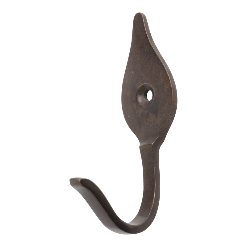 Fleur Hook BR2394 Vintage Wall Hook, Antique Brass