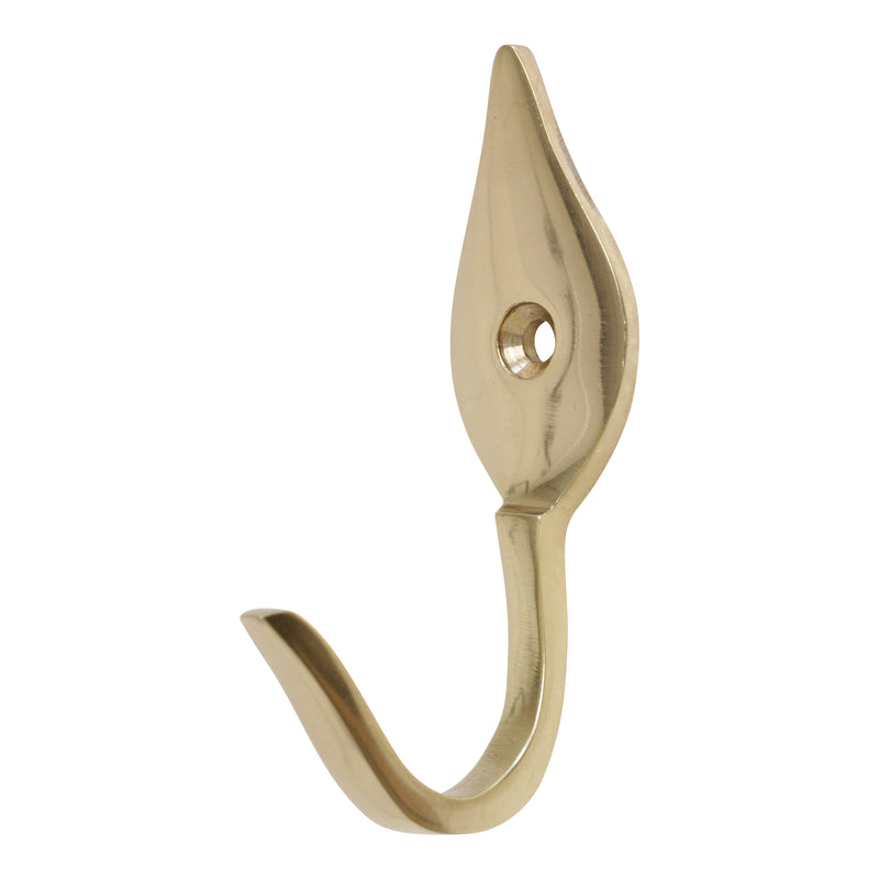 Fleur Hook BR2394 Vintage Wall Hook, Antique Brass