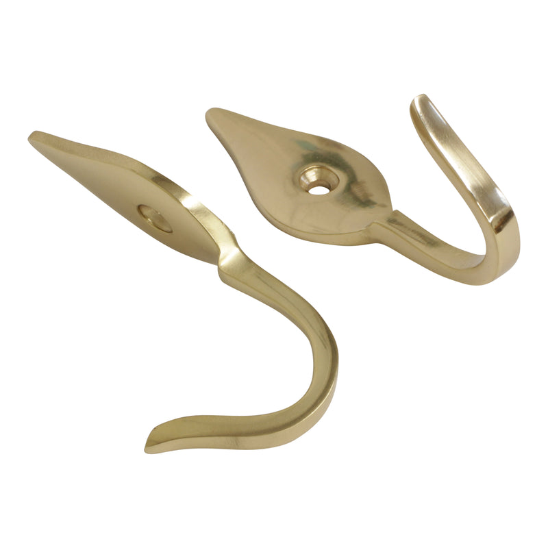 Fleur Hook BR2394 Vintage Wall Hook, Antique Brass
