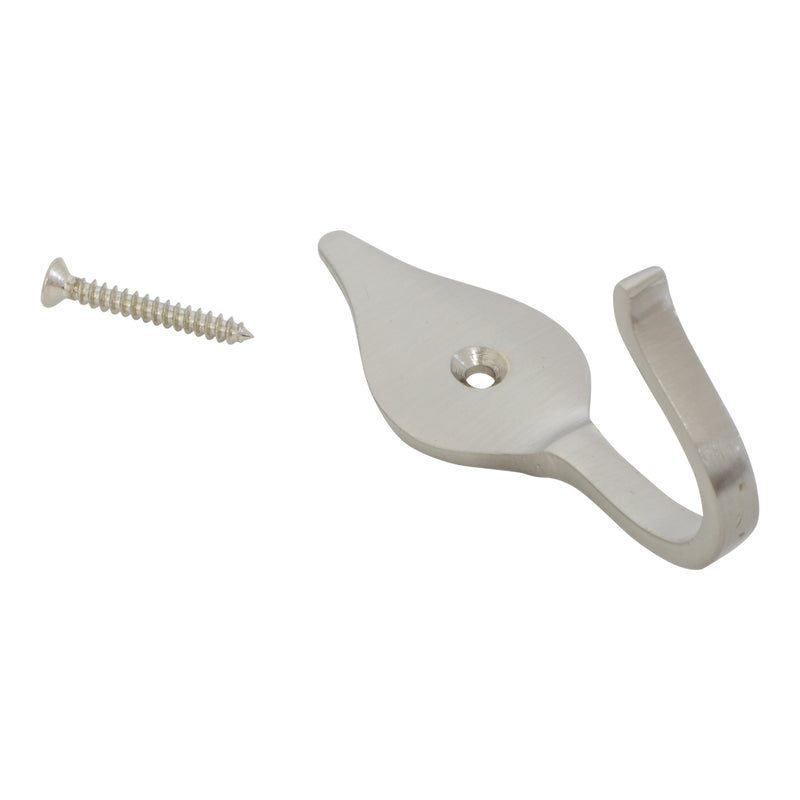 Fleur Hook BR2394 Vintage Wall Hook, Antique Brass