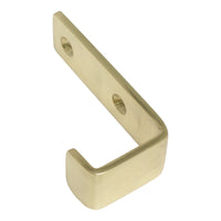 Single Hook BR2400 Modern Industrial flat-bar Wall Hook, Polished Brass