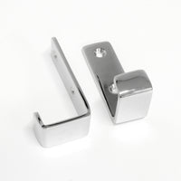 Single Hook BR2400 Modern Industrial flat-bar Wall Hook, Polished Brass