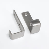 Single Hook BR2400 Modern Industrial flat-bar Wall Hook, Polished Brass