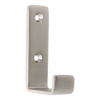 Single Hook BR2400 Modern Industrial flat-bar Wall Hook, Polished Brass