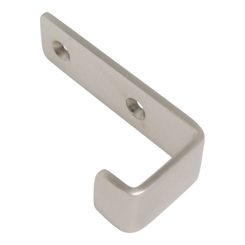 Single Hook BR2400 Modern Industrial flat-bar Wall Hook, Polished Brass