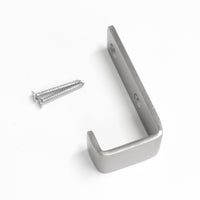 Single Hook BR2400 Modern Industrial flat-bar Wall Hook, Polished Brass