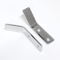 Angled Hook BR2401 Modern Industrial flat-bar Wall Hook, Polished Brass