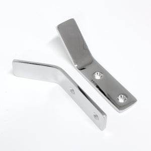 Angled Hook BR2401 Modern Industrial flat-bar Wall Hook, Polished Brass