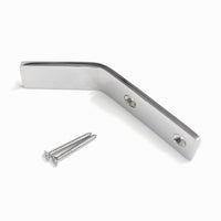 Angled Hook BR2401 Modern Industrial flat-bar Wall Hook, Polished Brass