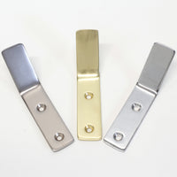Angled Hook BR2401 Modern Industrial flat-bar Wall Hook, Polished Brass