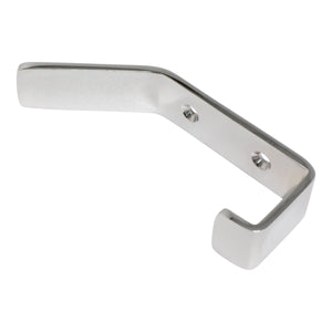 Double Hook BR2402 Modern Industrial flat-bar Wall Hook, Polished Brass