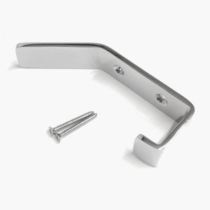 Double Hook BR2402 Modern Industrial flat-bar Wall Hook, Polished Brass