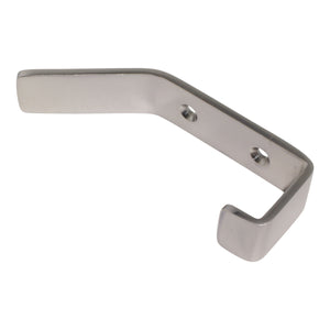 Double Hook BR2402 Modern Industrial flat-bar Wall Hook, Polished Brass