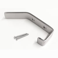 Double Hook BR2402 Modern Industrial flat-bar Wall Hook, Polished Brass