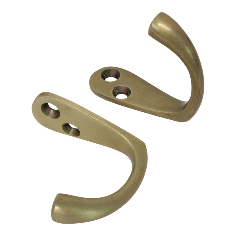 Graze Hook BR2552 Decorative Wall Hook, Antique Brass