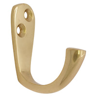 Graze Hook BR2552 Decorative Wall Hook, Polished Brass