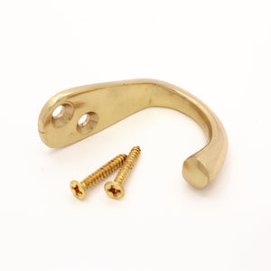 Graze Hook BR2552 Decorative Wall Hook, Polished Brass