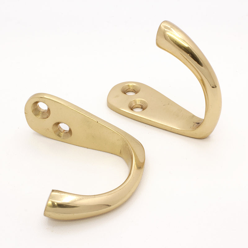 Graze Hook BR2552 Decorative Wall Hook, Polished Brass