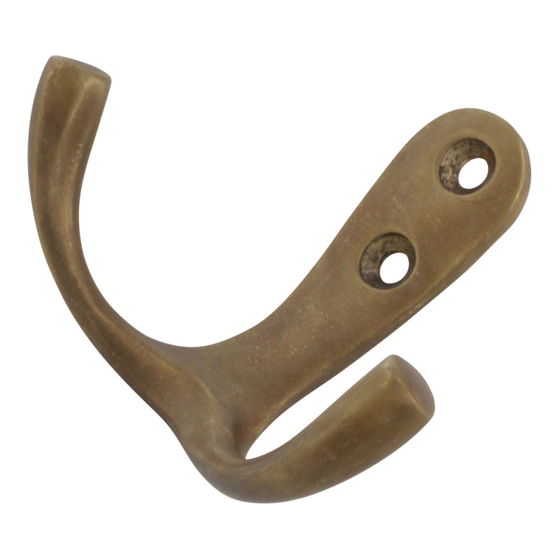 Duo Hook BR2560 Modern Wall Hook, Antique Brass