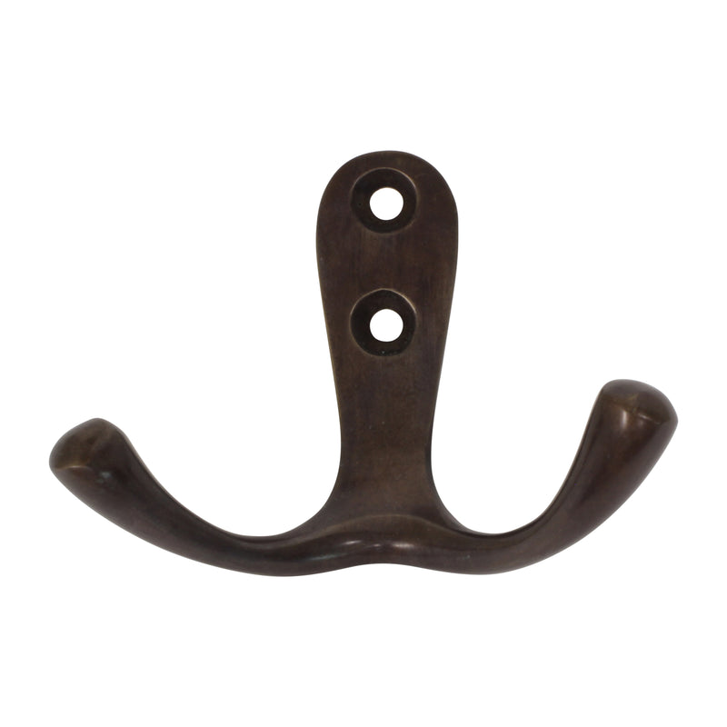 Duo Hook BR2560 Modern Wall Hook, Antique Brass