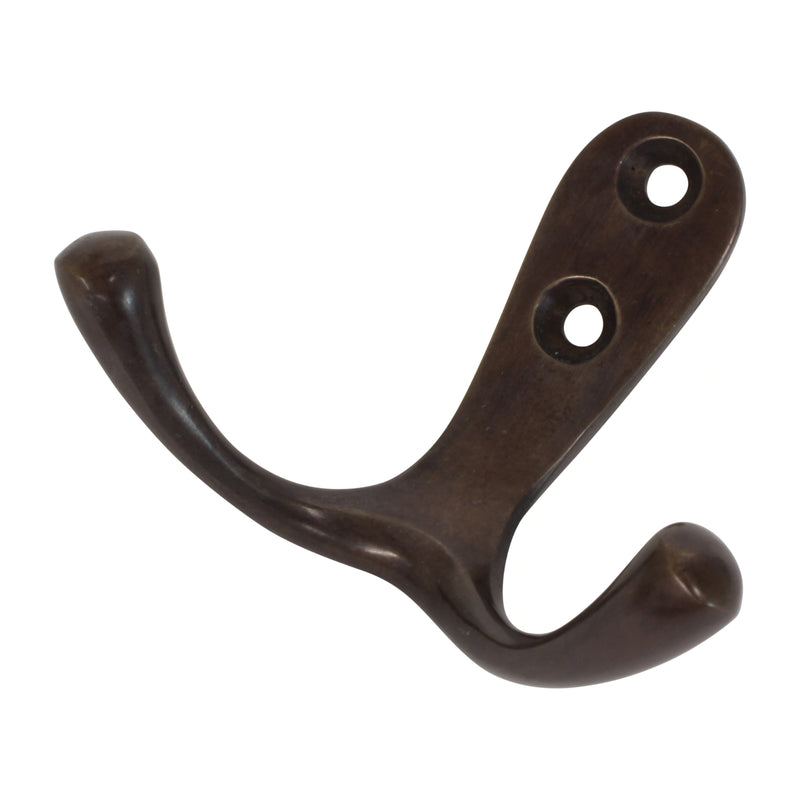 Duo Hook BR2560 Modern Wall Hook, Antique Brass