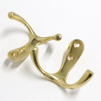 Duo Hook BR2560 Modern Wall Hook, Antique Brass