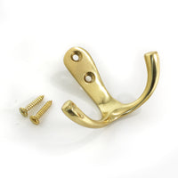 Duo Hook BR2560 Modern Wall Hook, Antique Brass