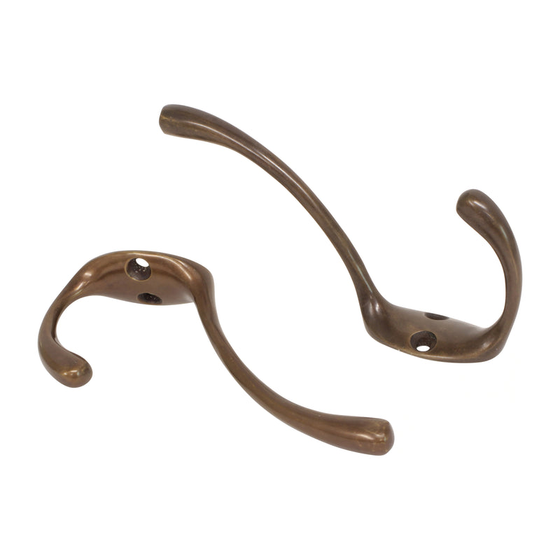 Sleek Hook BR2564 Modern Standard Wall Hook, Antique Brass