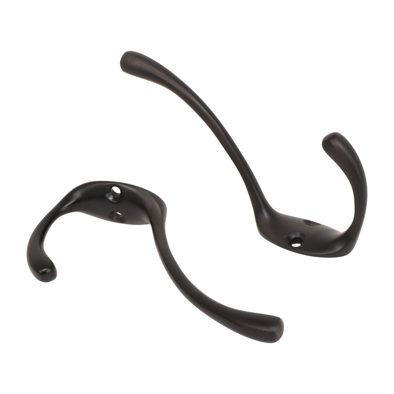 Sleek Hook BR2564 Modern Standard Wall Hook, Antique Brass