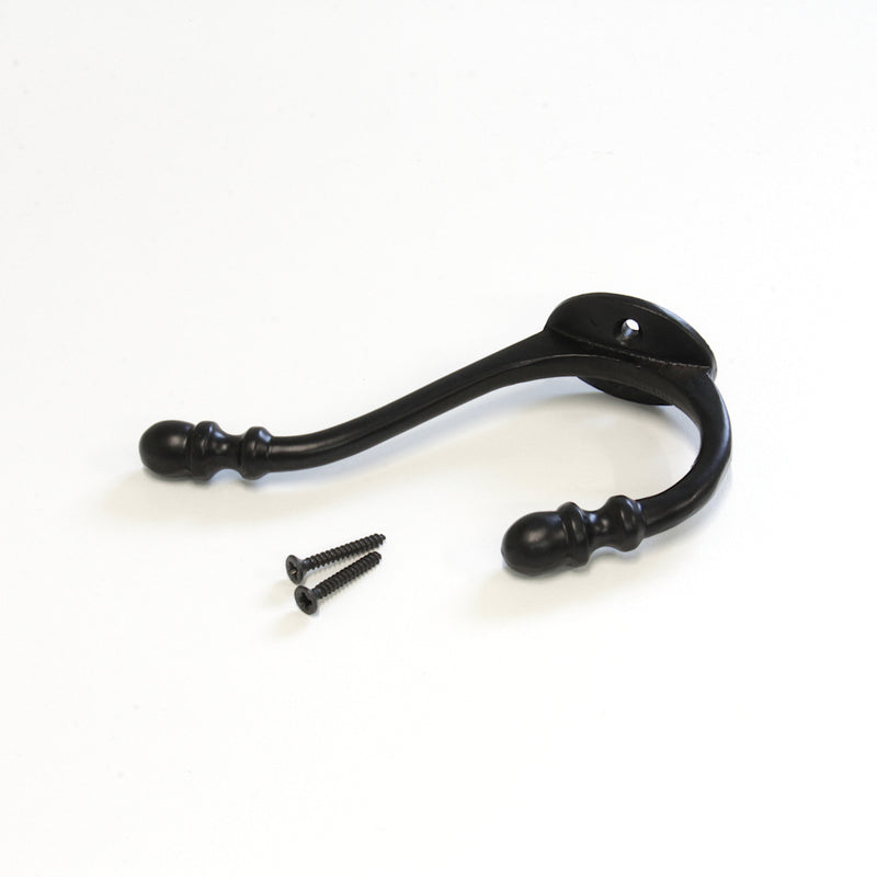 Acorn Hook IR8382 Vintage Wall Hook, Black