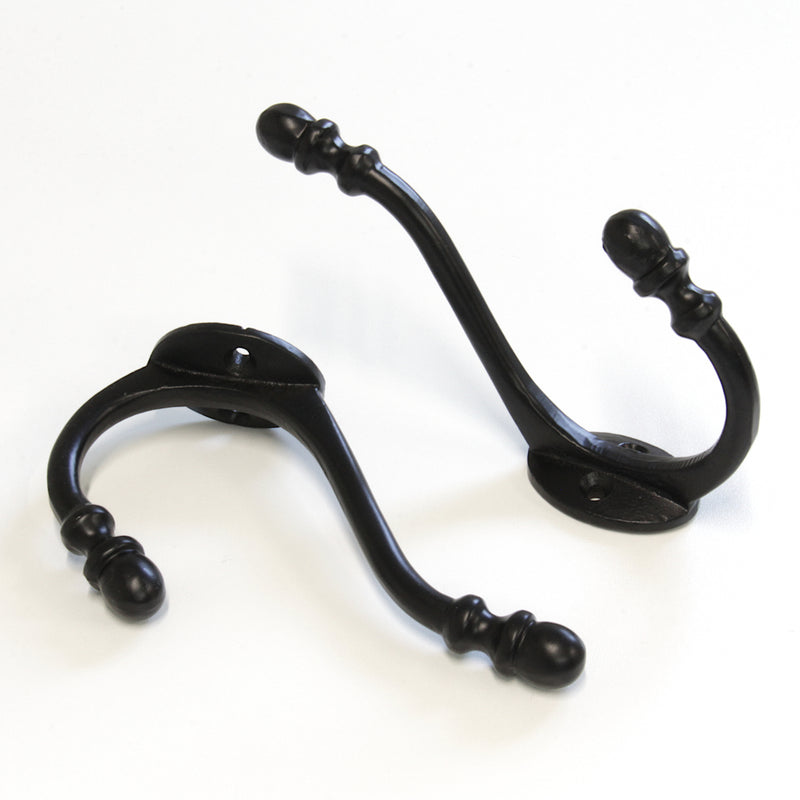 Acorn Hook IR8382 Vintage Wall Hook, Black