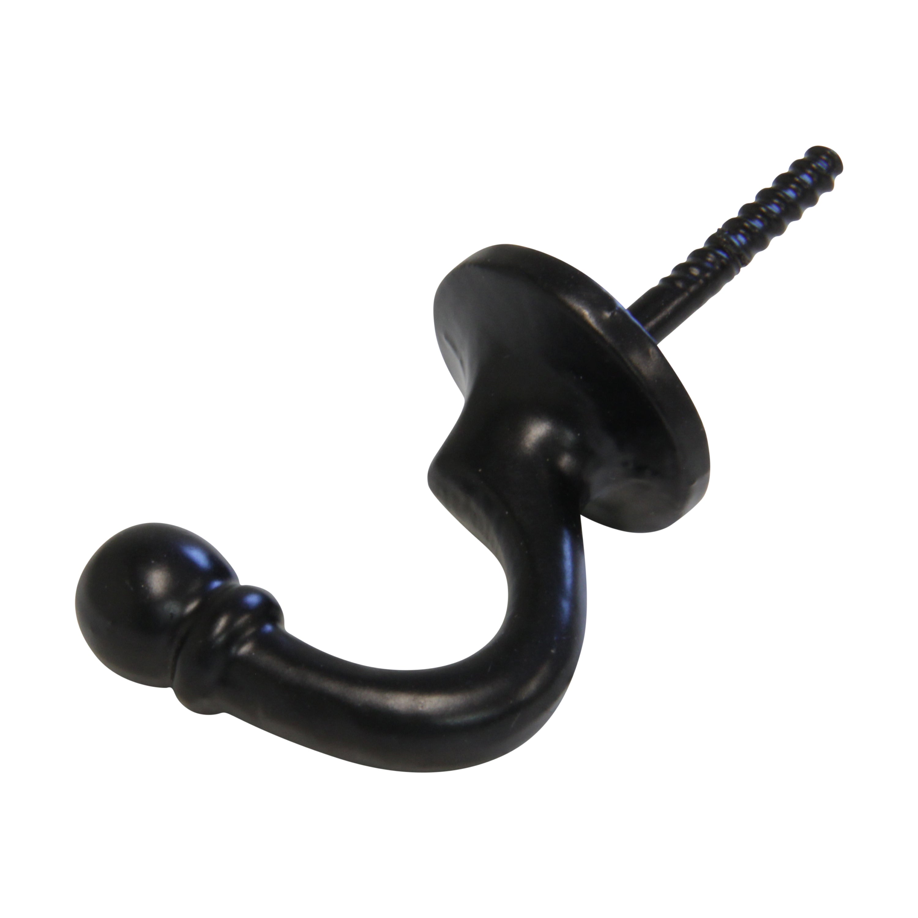 RCH Hardware HK-IR8389-53 Iron Wall Hook, 2.1 Inch, Black