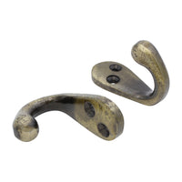 Droplet Hook IR8390 Decorative Wall Hook, Antique Brass