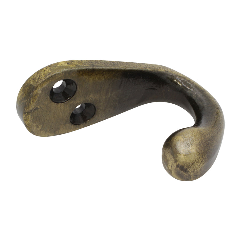 Droplet Hook IR8390 Decorative Wall Hook, Antique Brass