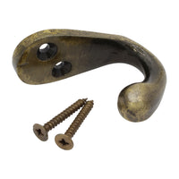 Droplet Hook IR8390 Decorative Wall Hook, Antique Brass