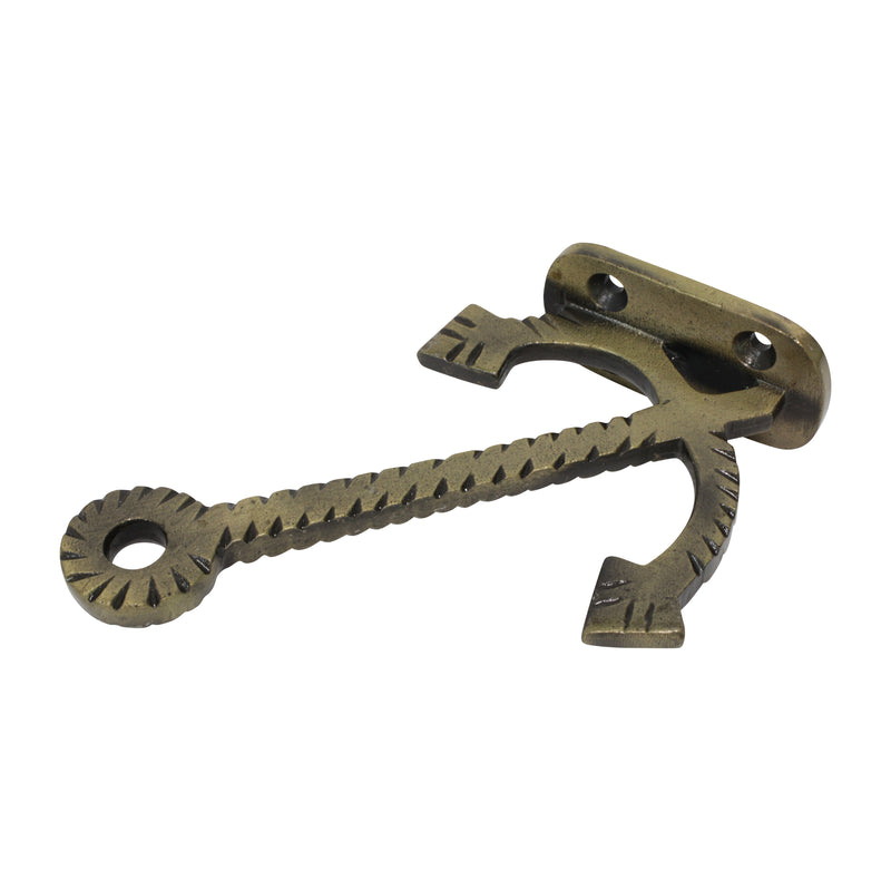 Anchor Hook IR8391 Decorative Wall Hook, Antique Brass