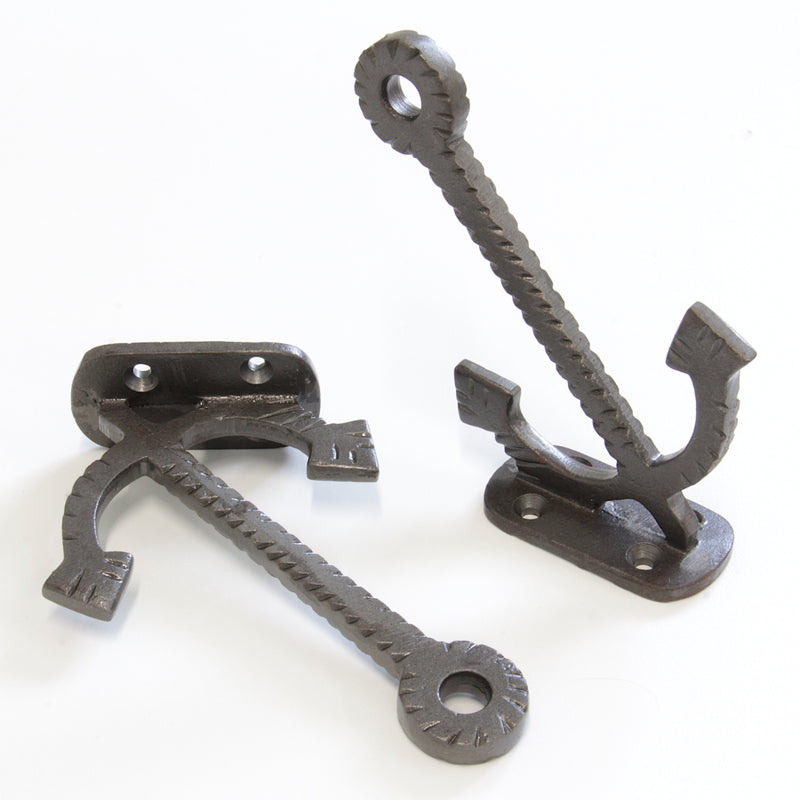 Anchor Hook IR8391 Decorative Wall Hook, Antique Brass