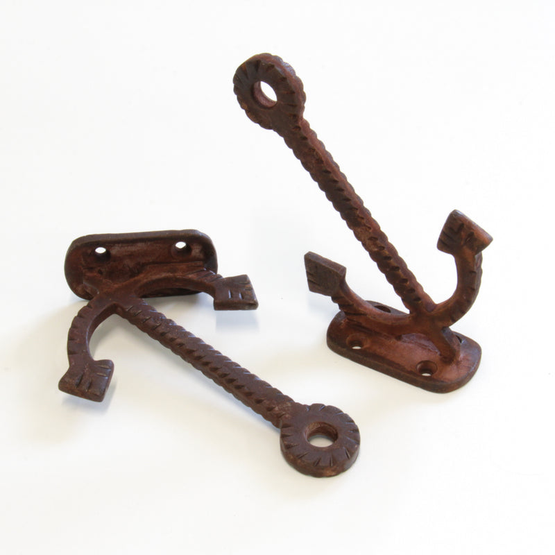 Anchor Hook IR8391 Decorative Wall Hook, Antique Brass