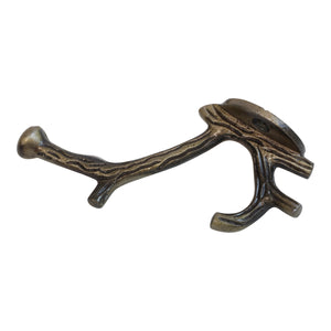 Branch Hook IR8392 Decorative Wall Hook, Antique Brass