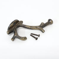 Branch Hook IR8392 Decorative Wall Hook, Antique Brass