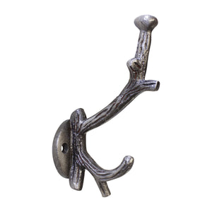 Branch Hook IR8392 Decorative Wall Hook, Antique Brass