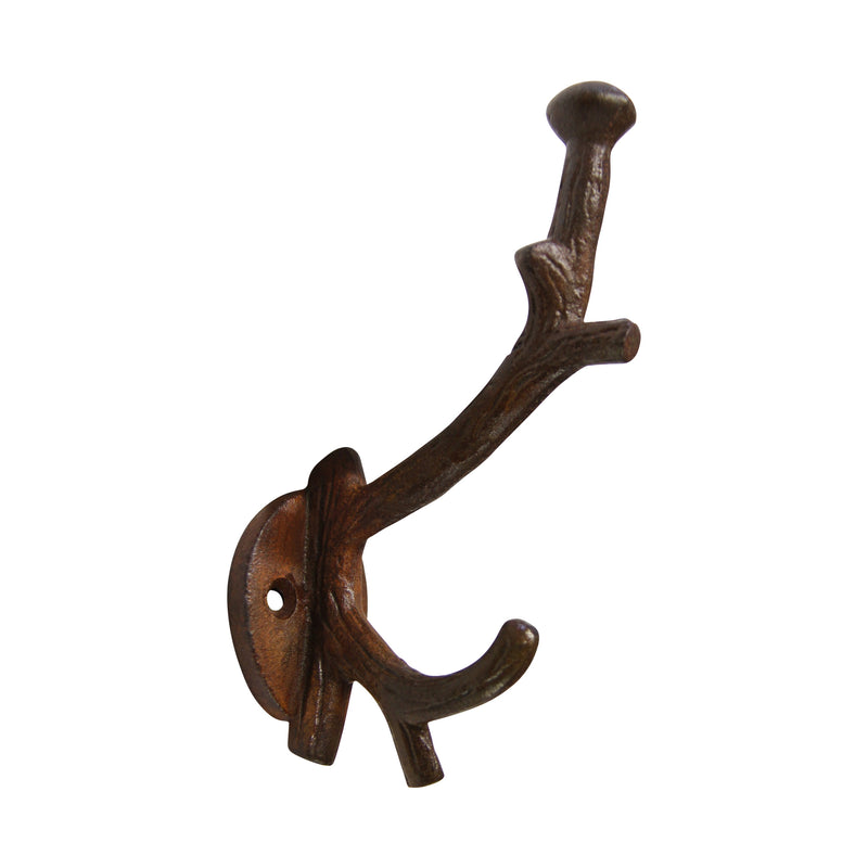 Branch Hook IR8392 Decorative Wall Hook, Antique Brass