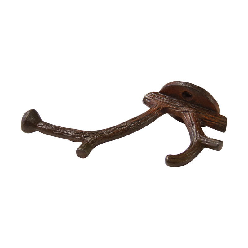 Branch Hook IR8392 Decorative Wall Hook, Antique Brass