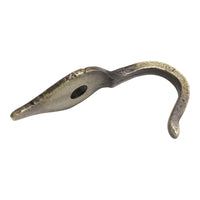 Fleur Hook IR8394 Vintage Wall Hook, Antique Brass