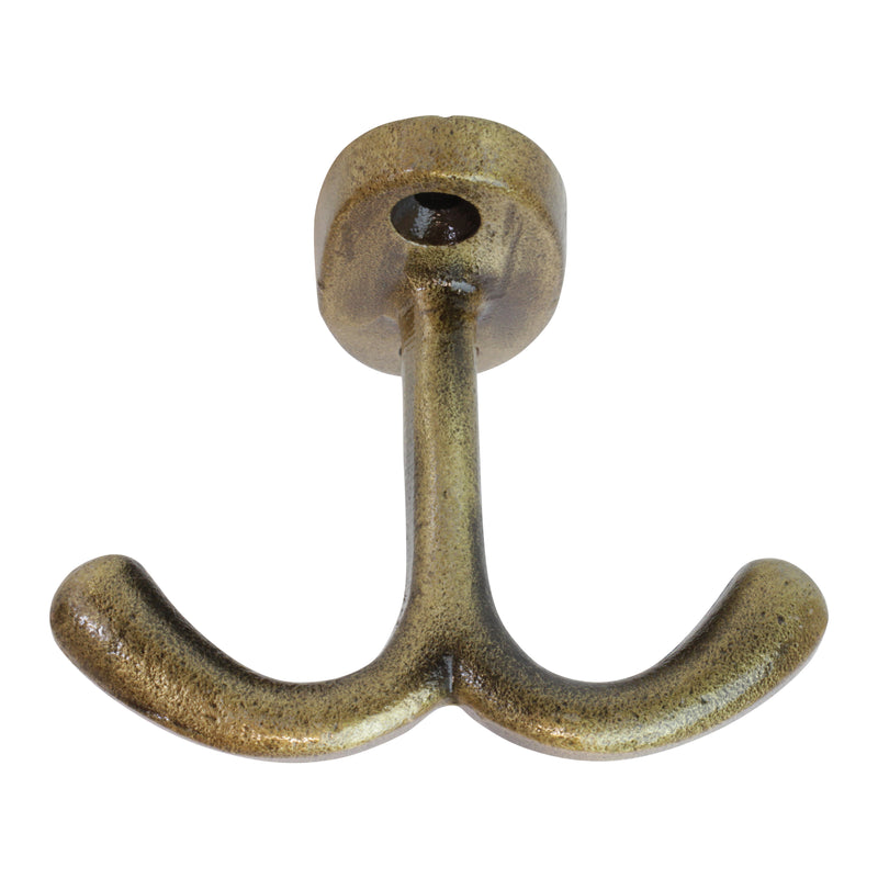 Admiral Hook IR8395 Rustic Nautical Ceiling Hook, Antique Brass