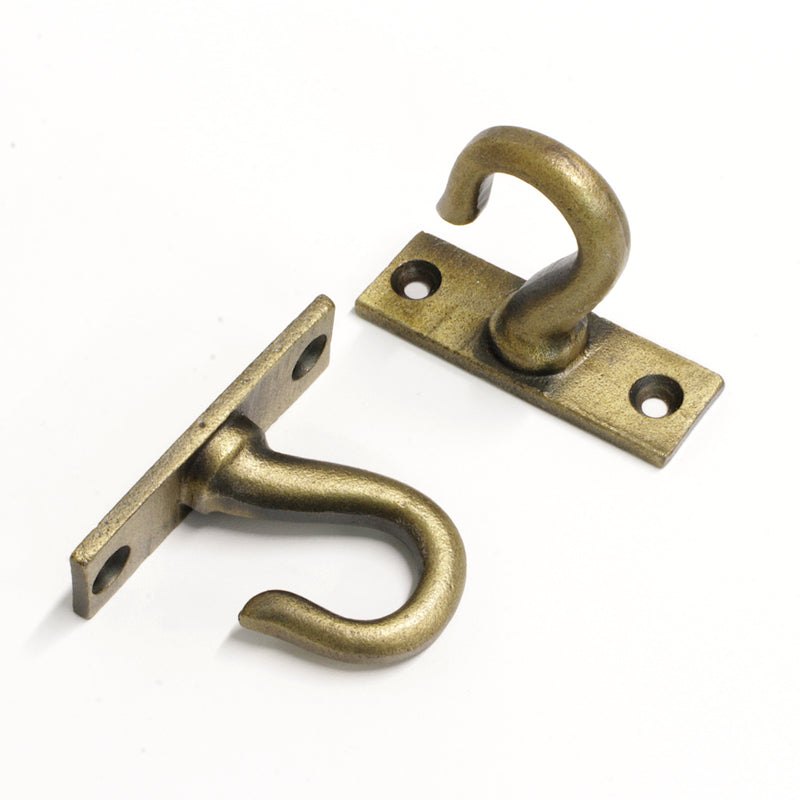 Harbour Hook IR8396 Modern Industrial heavy-duty Ceiling Hook, Antique Brass