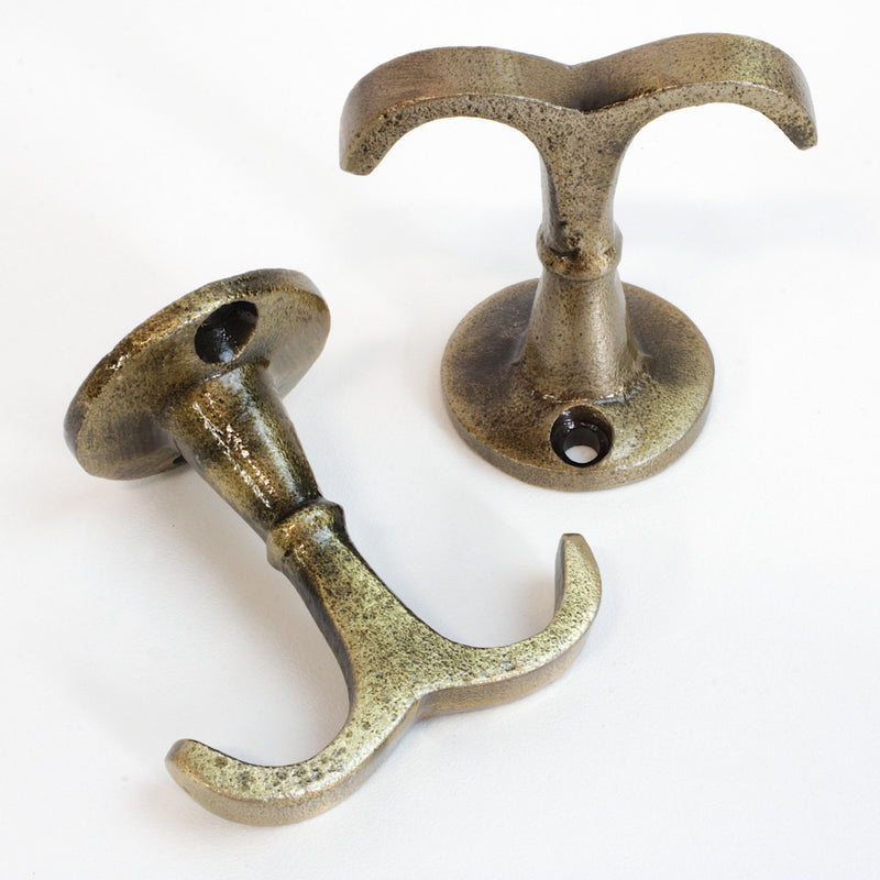 Nautical Hook IR8397 Rustic Ceiling Hook, Antique Brass