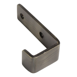 Single Hook IR8400 Modern Industrial flat-bar Wall Hook, Antique Brass