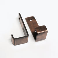 Single Hook IR8400 Modern Industrial flat-bar Wall Hook, Antique Brass