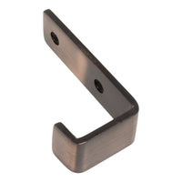 Single Hook IR8400 Modern Industrial flat-bar Wall Hook, Antique Brass